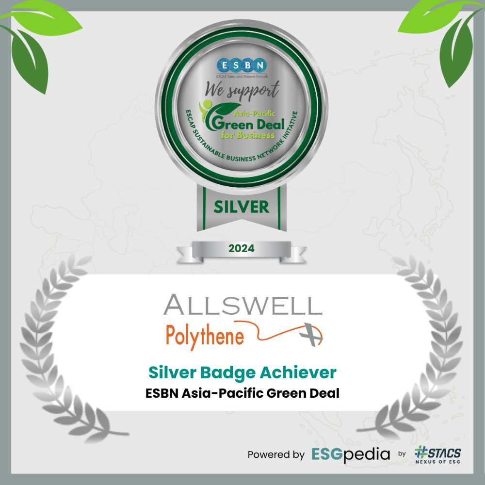 Allswell Polythene- ESBN Asia-Pacific Green Deal Silver Badge